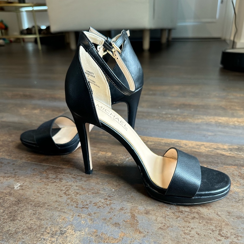 Black Ankle Strap Heels